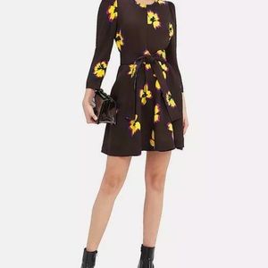 A.L.C. Chocolate with yellow flowers Stella dress